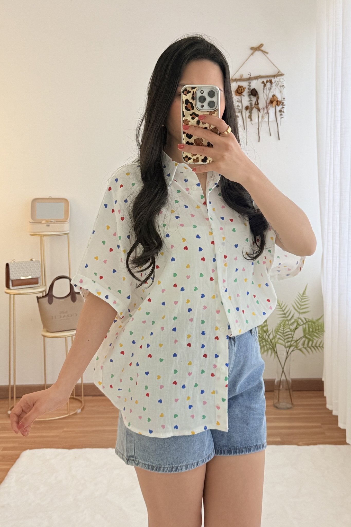 Blusa estampa de corações coloridos - lavishiochicBlusalavishiochic