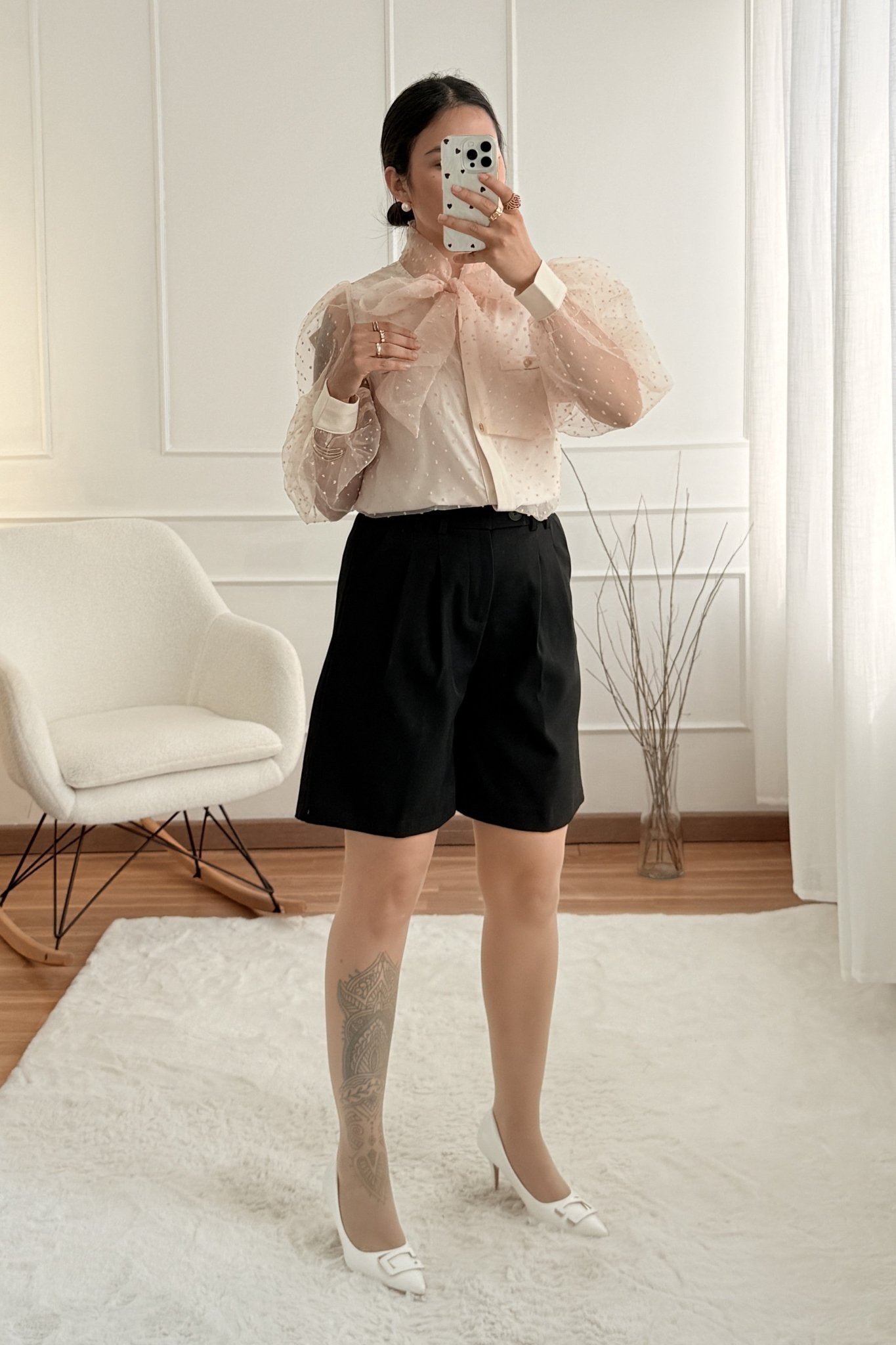 Blusa estilo francês em tule ELLI WHITE - lavishiochicBlusaELLI WHITE