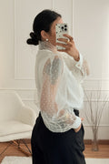 Blusa estilo francês em tule ELLI WHITE - lavishiochicBlusaELLI WHITE