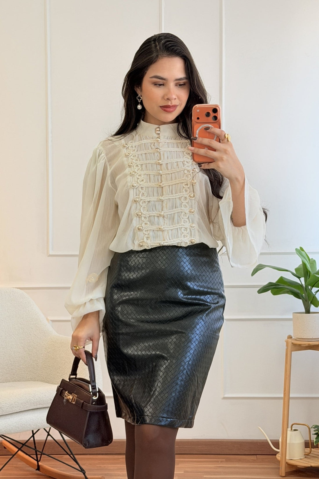 Blusa estilo napoleónico gola alta - lavishiochicBlusalavishiochic