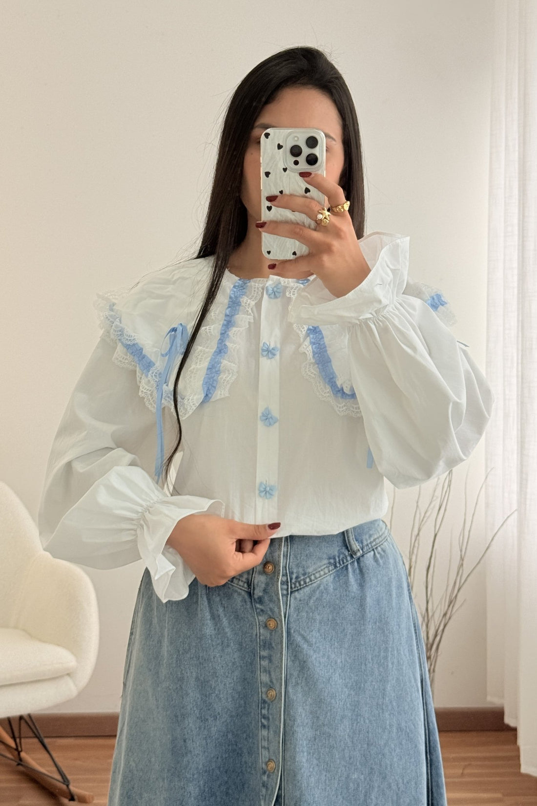 Blusa fita azul MOCHY - lavishiochicBlusaMochy