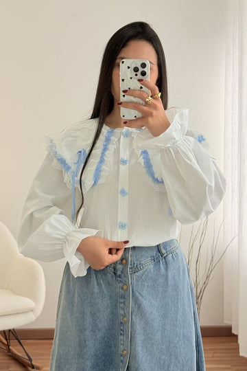Blusa fita azul MOCHY - lavishiochicBlusaMochy