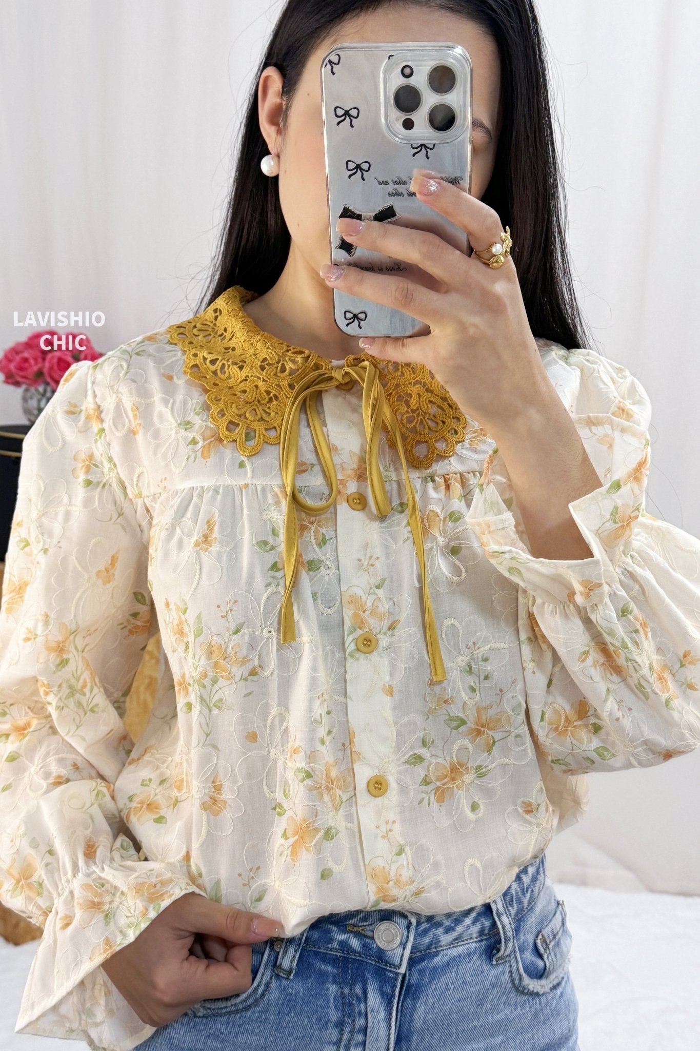 Blusa flores MOCHY - lavishiochicBlusaMochy