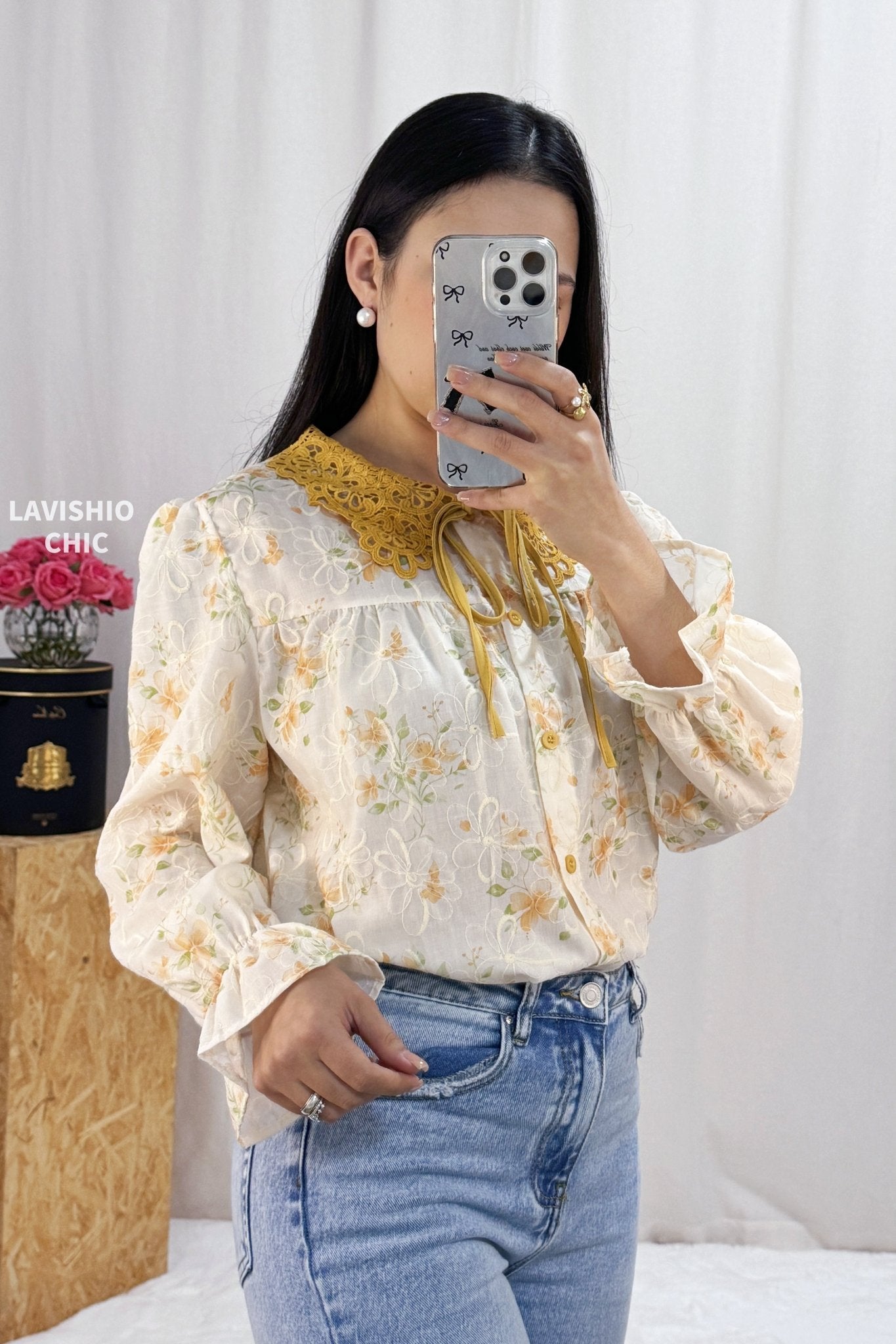 Blusa flores MOCHY - lavishiochicBlusaMochy