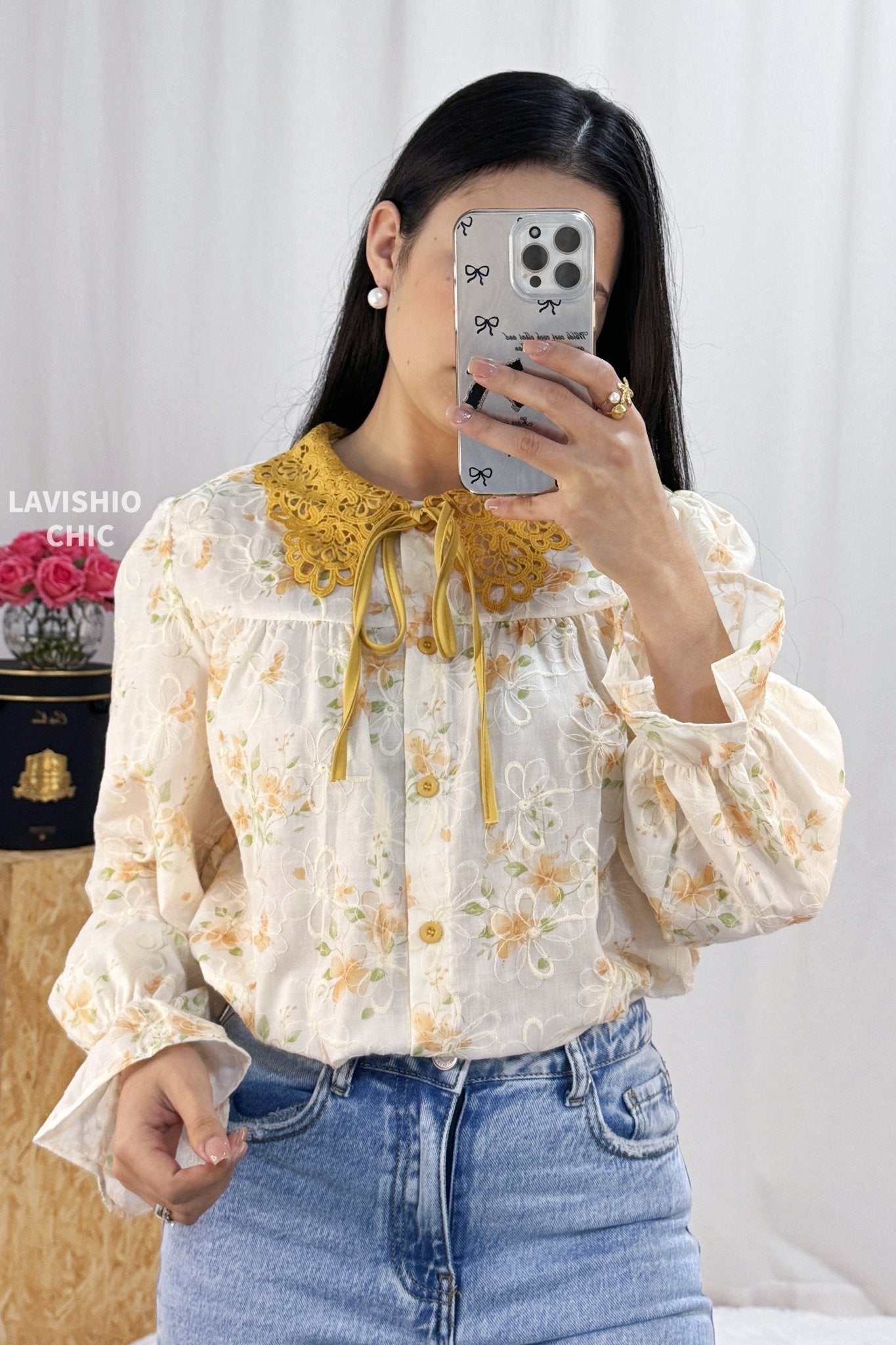 Blusa flores MOCHY - lavishiochicBlusaMochy