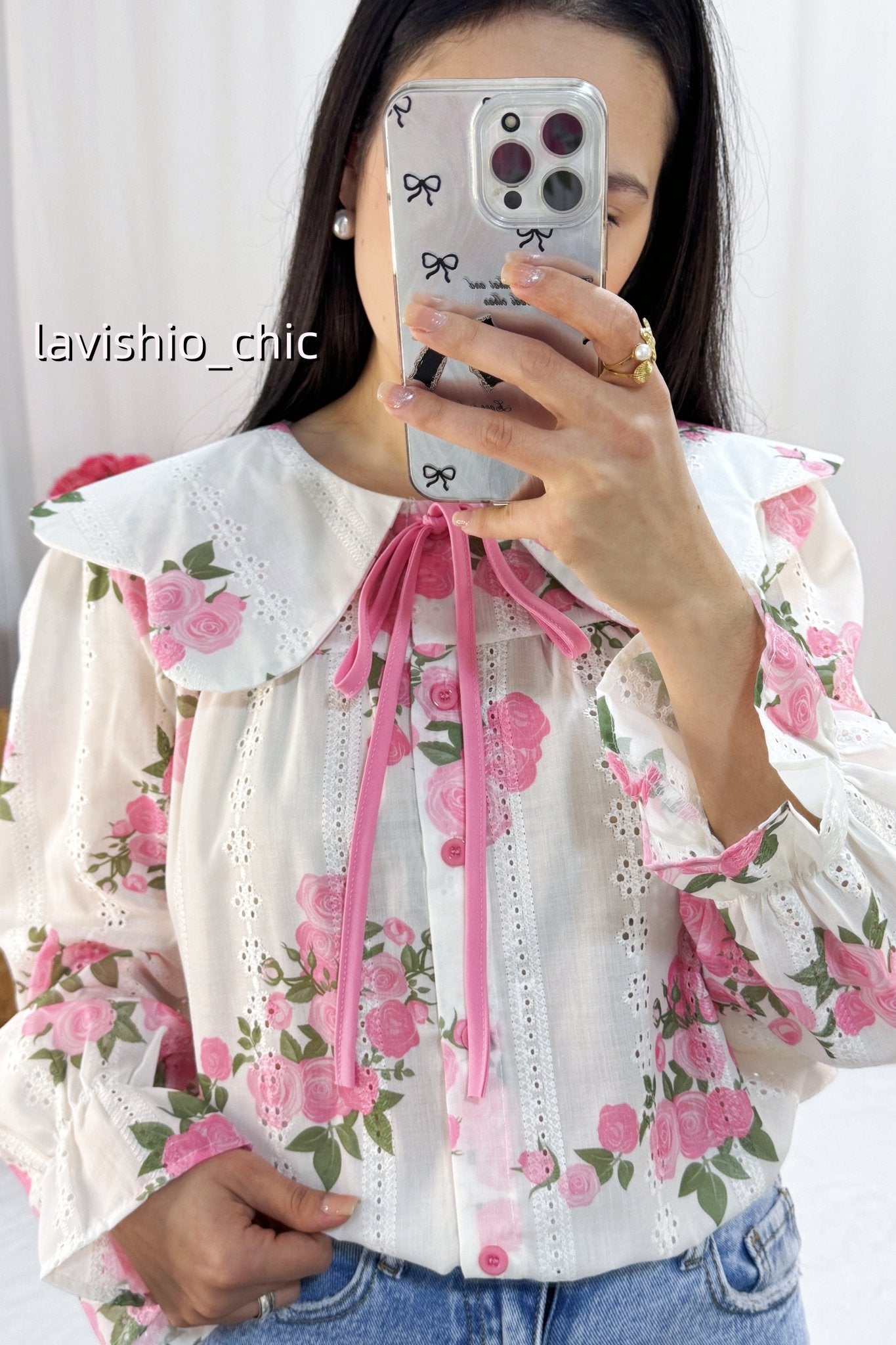 Blusa flores MOCHY 7621 - lavishiochicBlusaMochy