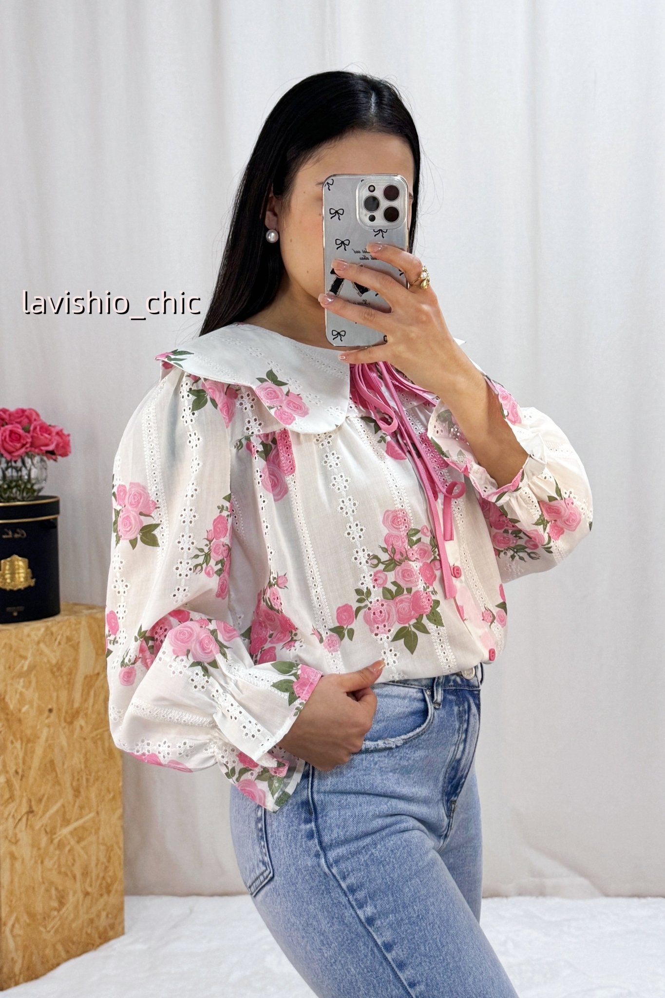 Blusa flores MOCHY 7621 - lavishiochicBlusaMochy