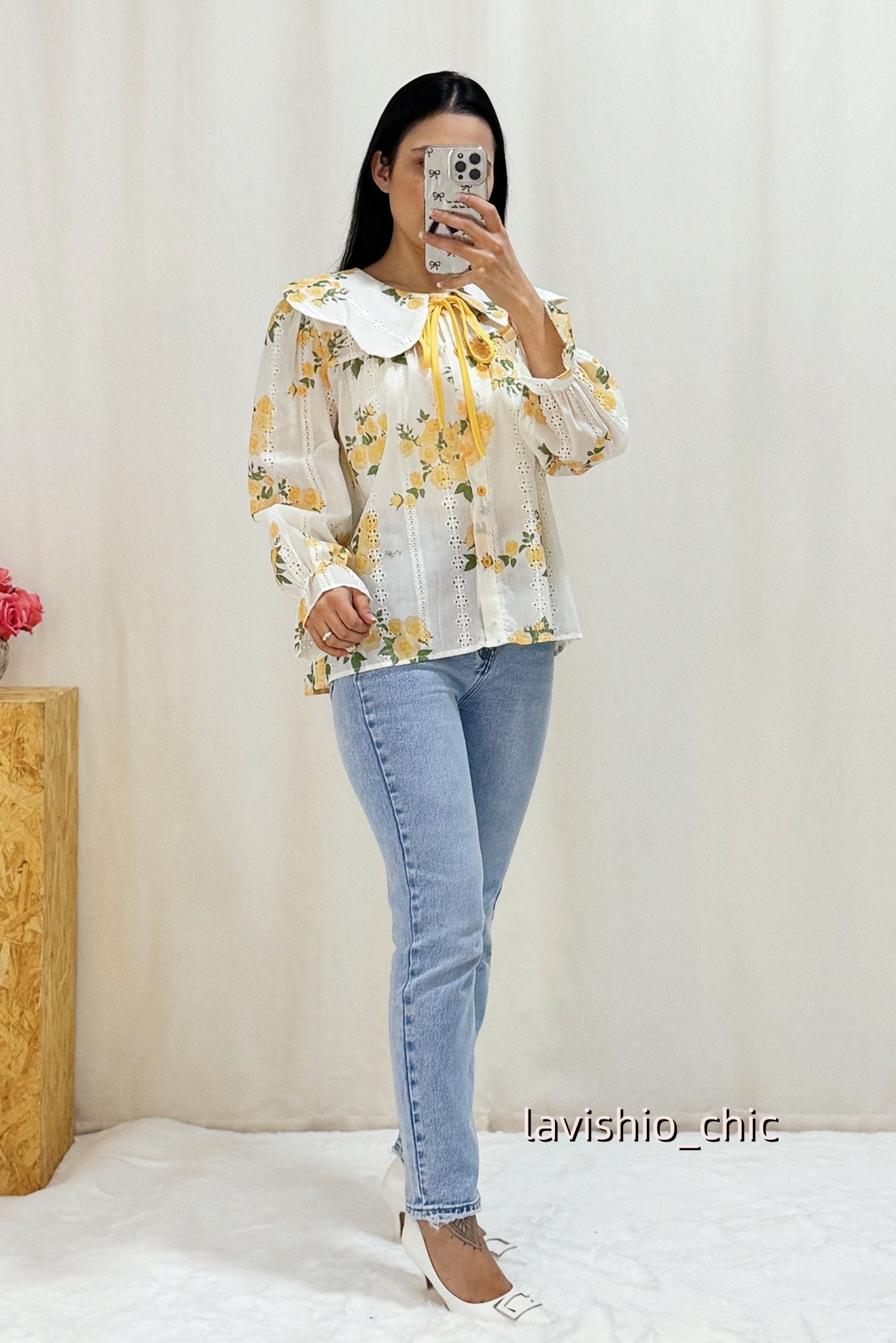 Blusa flores MOCHY 7621 - lavishiochicBlusaMochy