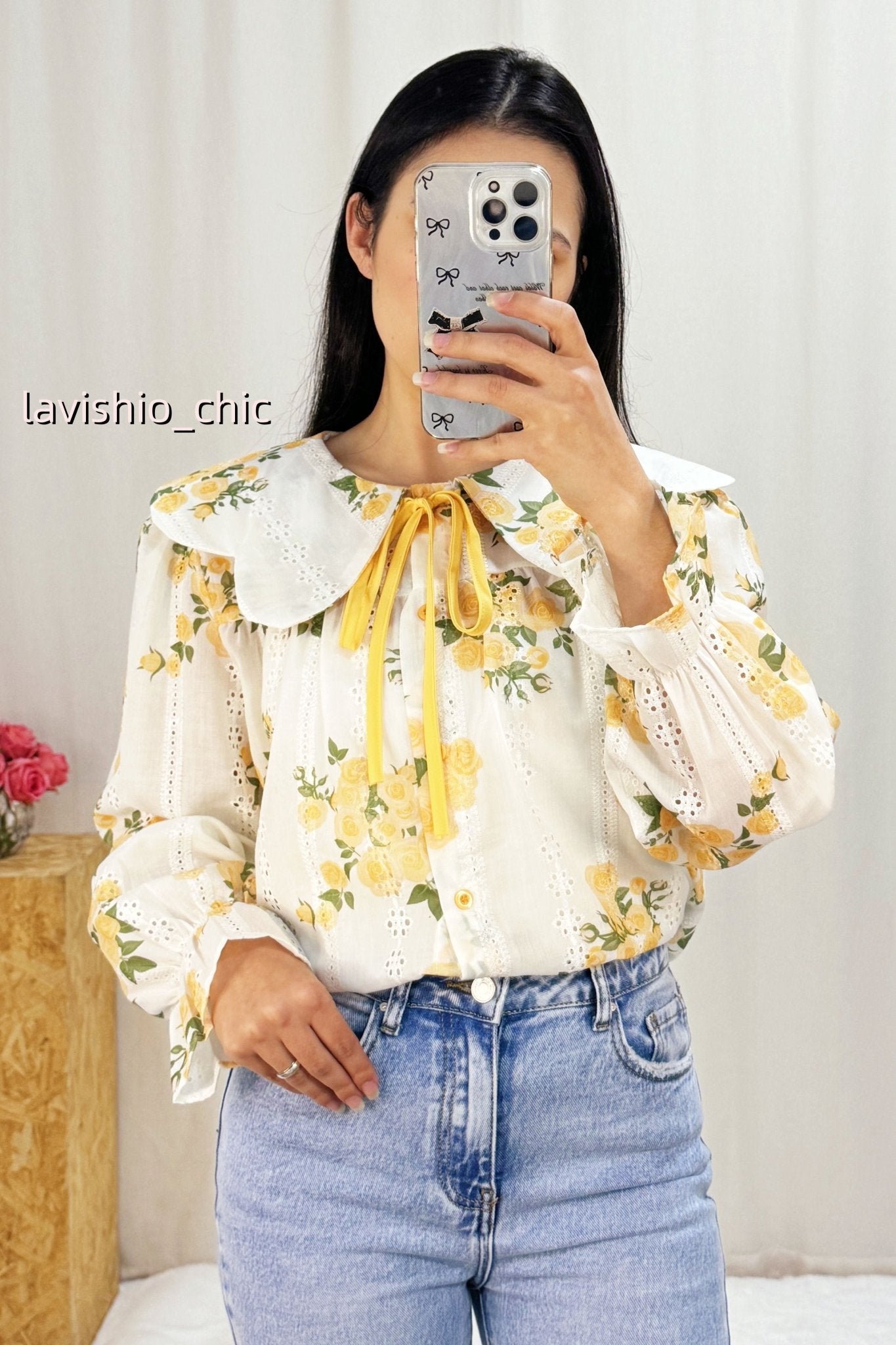 Blusa flores MOCHY 7621 - lavishiochicBlusaMochy