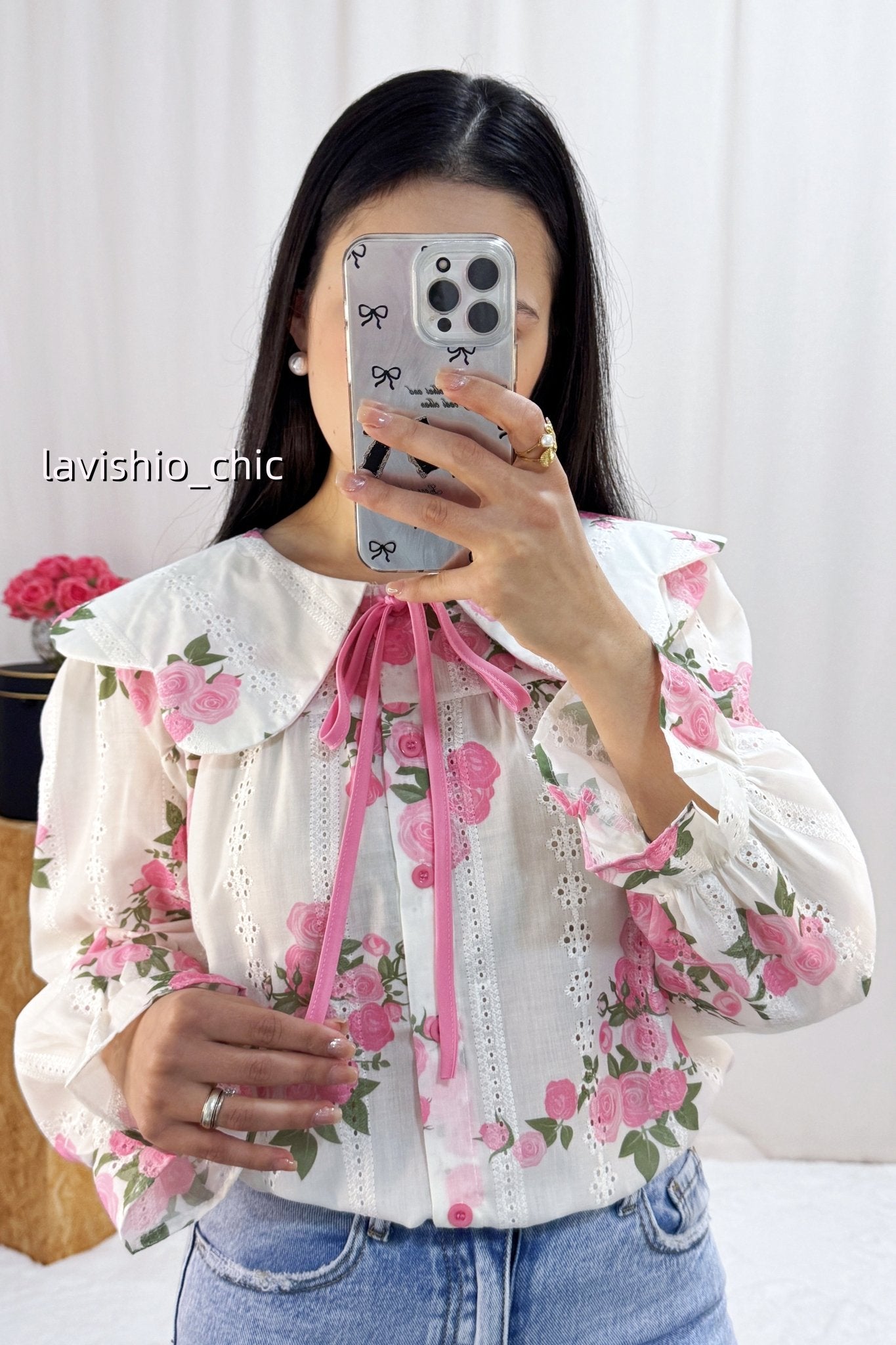 Blusa flores MOCHY 7621 - lavishiochicBlusaMochy