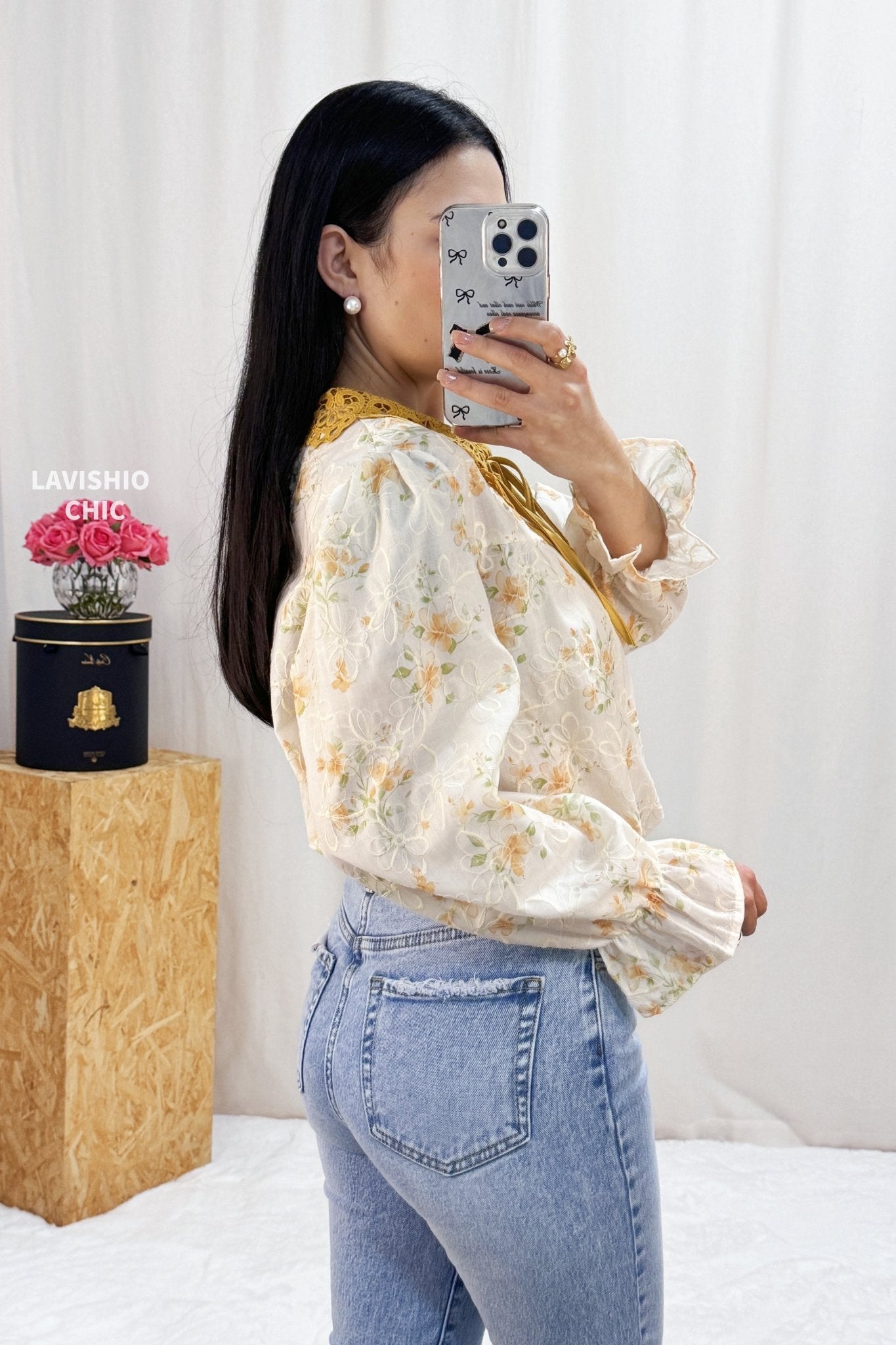 Blusa flores MOCHY - lavishiochicBlusaMochy