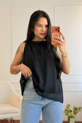 Blusa fluida com decote fechado - lavishiochicBlusalavishiochic