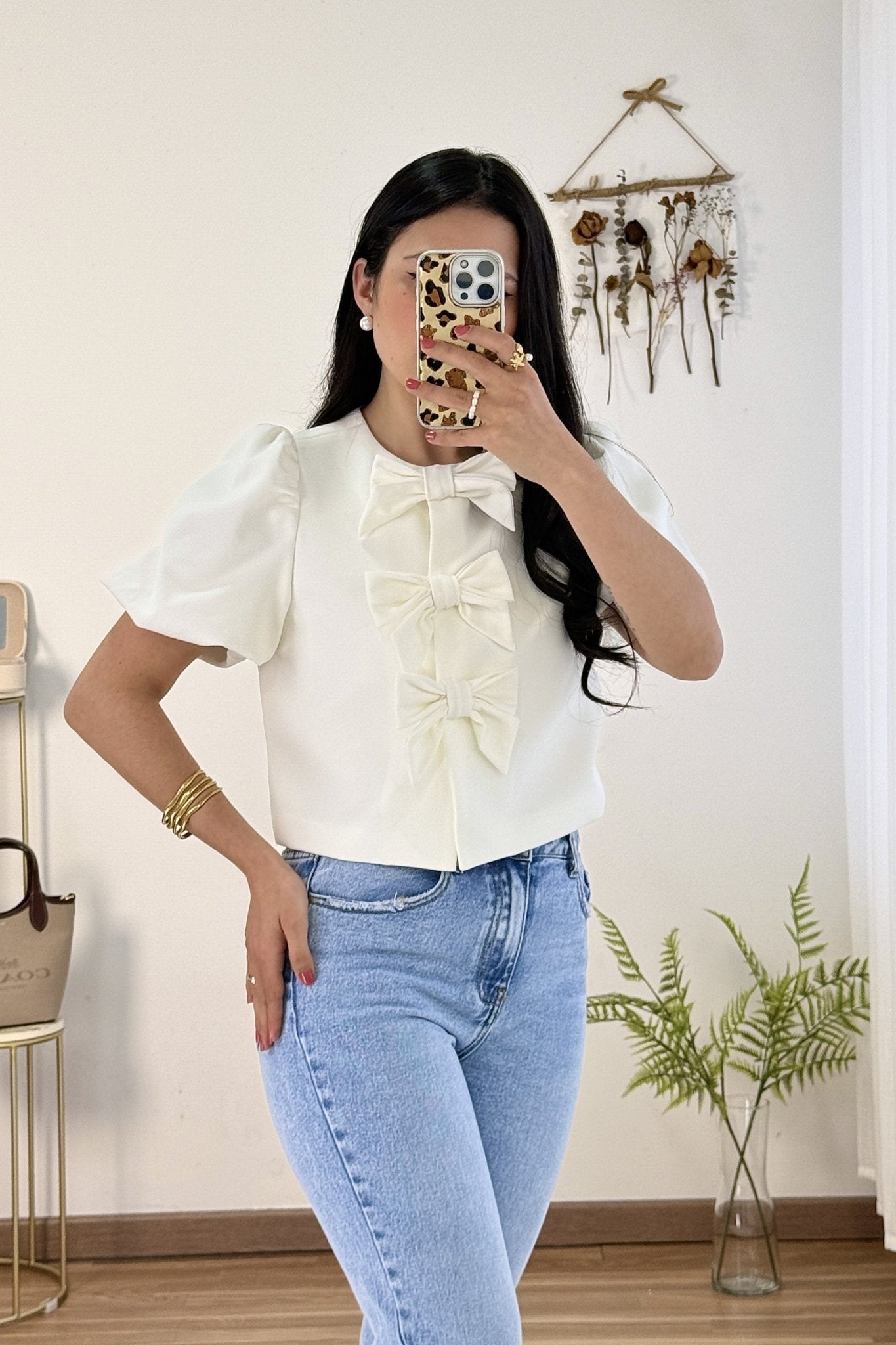 Blusa laços botões ELLI WHITE - lavishiochicBlusaELLI WHITE