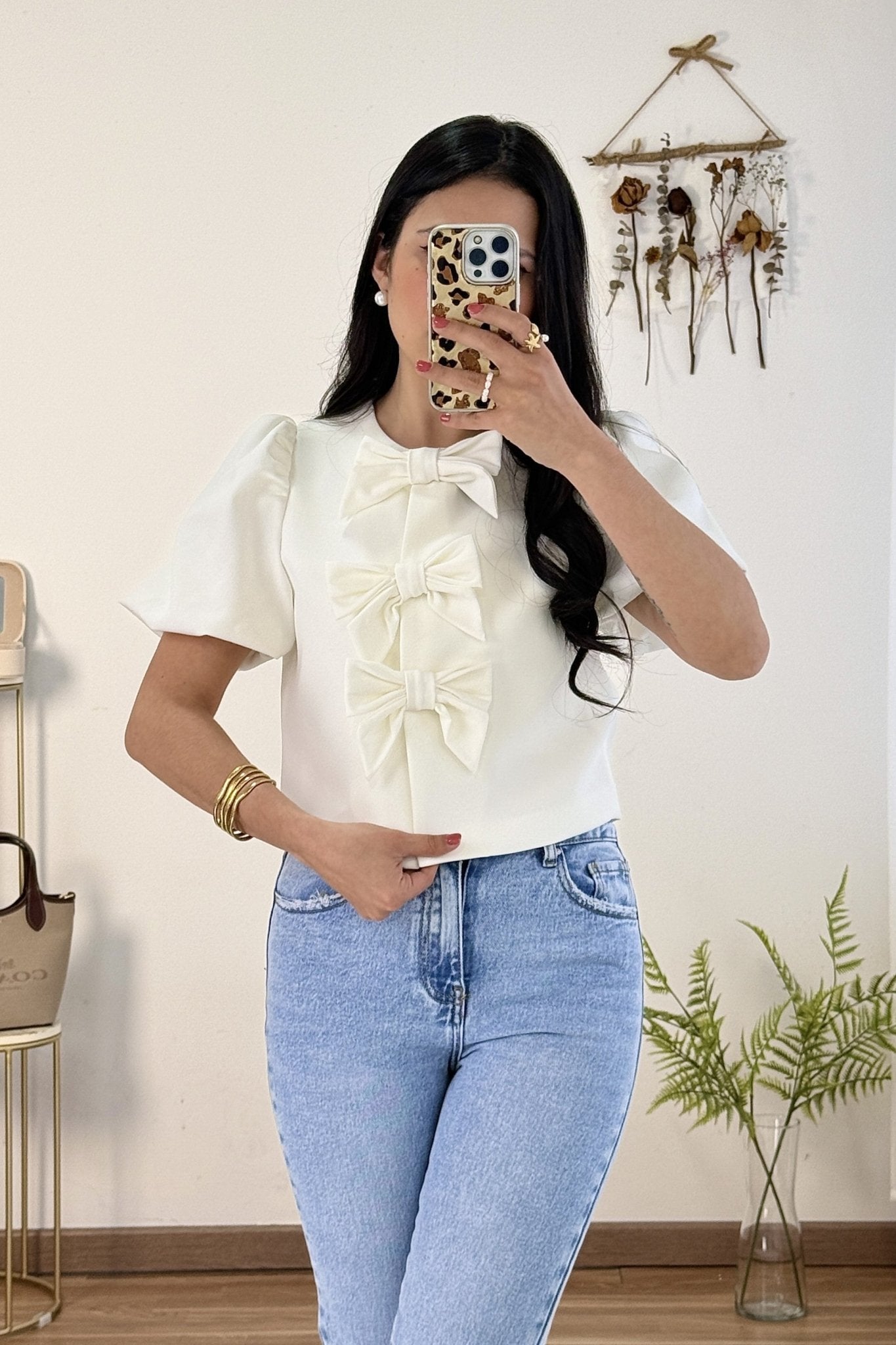Blusa laços botões ELLI WHITE - lavishiochicBlusaELLI WHITE
