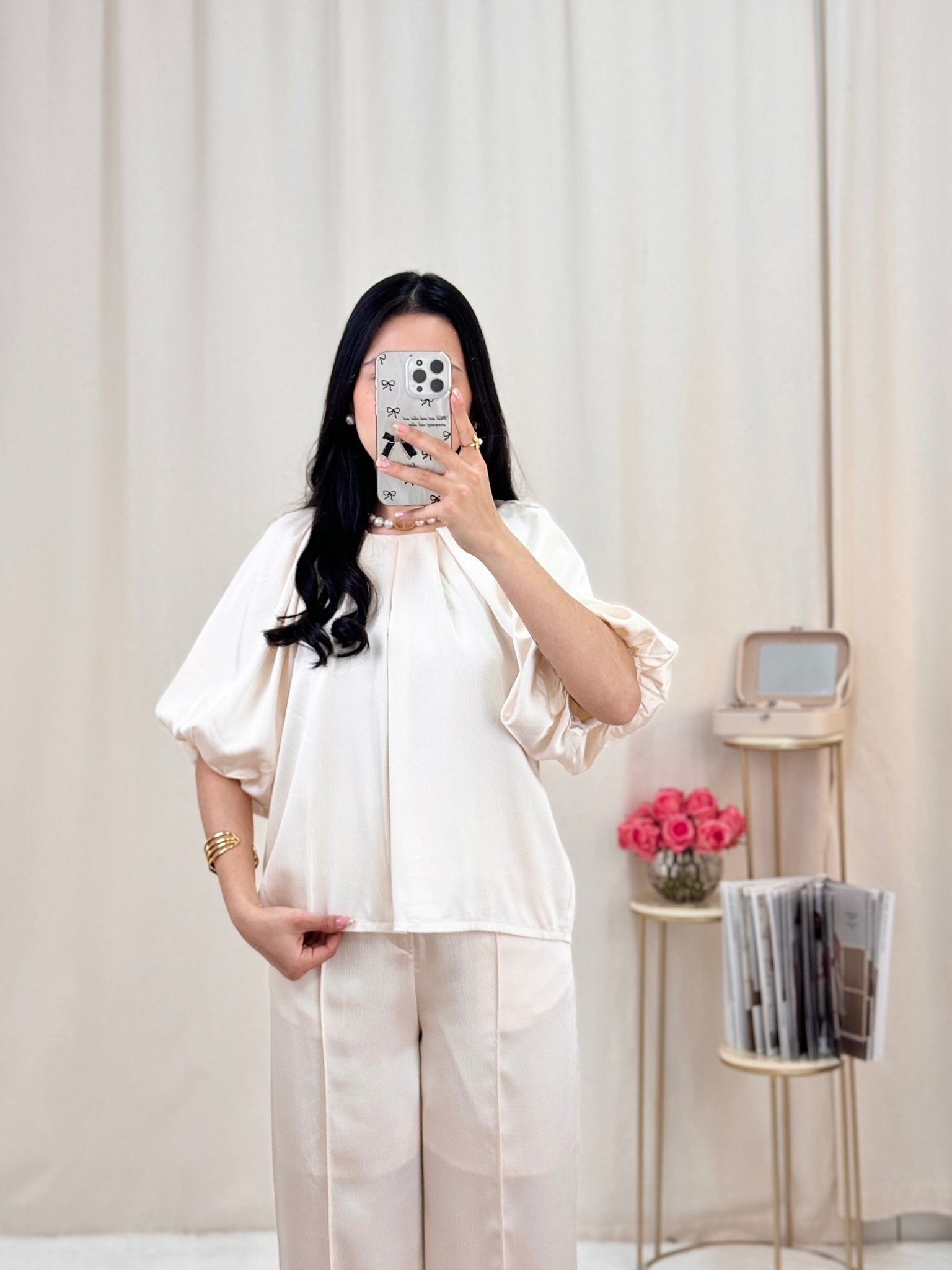 Blusa mangas balão ELLI WHITE - lavishiochicBlusaELLI WHITE