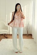 Blusa volantes 100%Linho MOCHY - lavishiochicBlusaMochy