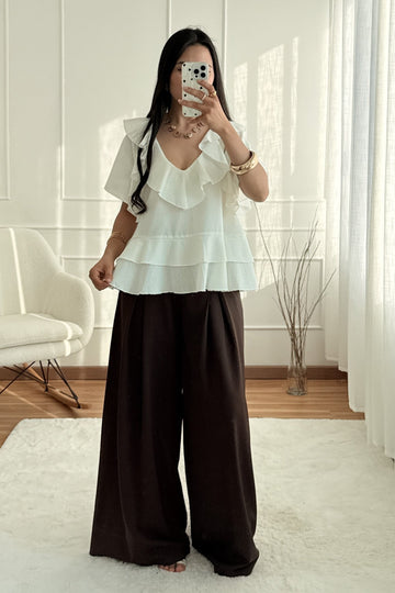 Blusa volantes 100%Linho MOCHY - lavishiochicBlusaMochy