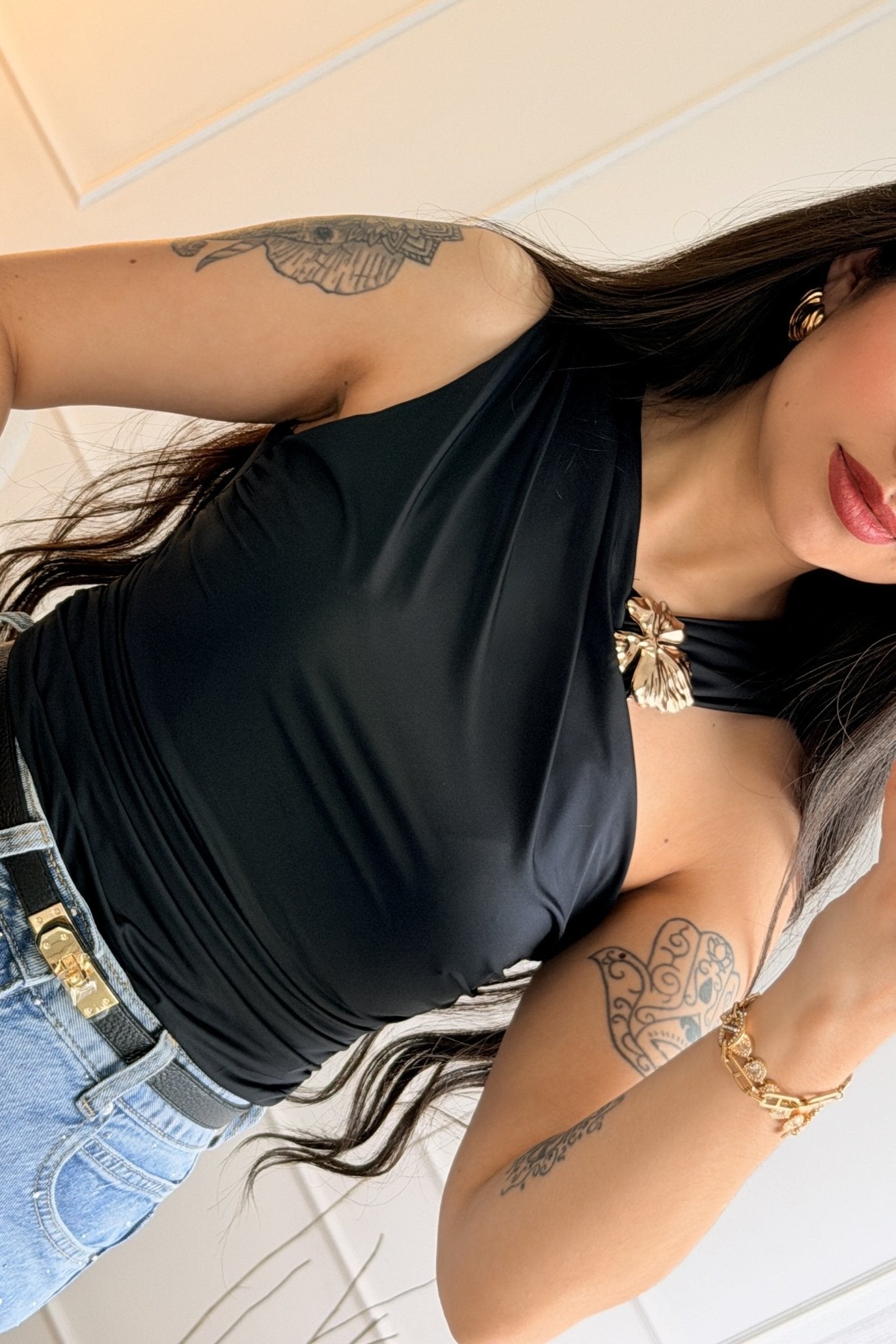 Body com detalhe metálico - lavishiochicbodylavishiochic