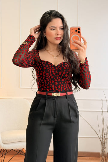 Body Estampa de Corações - lavishiochicbodylavishiochic