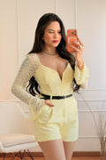 Body Rendado com Decote Cavado - lavishiochicbodylavishiochic