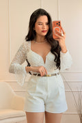 Body Rendado com Decote Cavado - lavishiochicbodylavishiochic