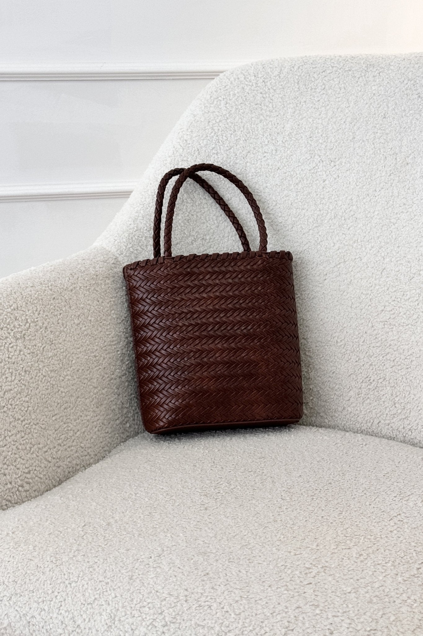 Bolsa pequena entrançada em pele sintética - lavishiochicMalalavishiochic