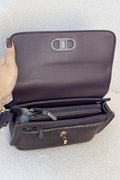 Bolsa tiracolo com aba e padrão de crocodilo vintage - lavishiochicMalalavishiochic