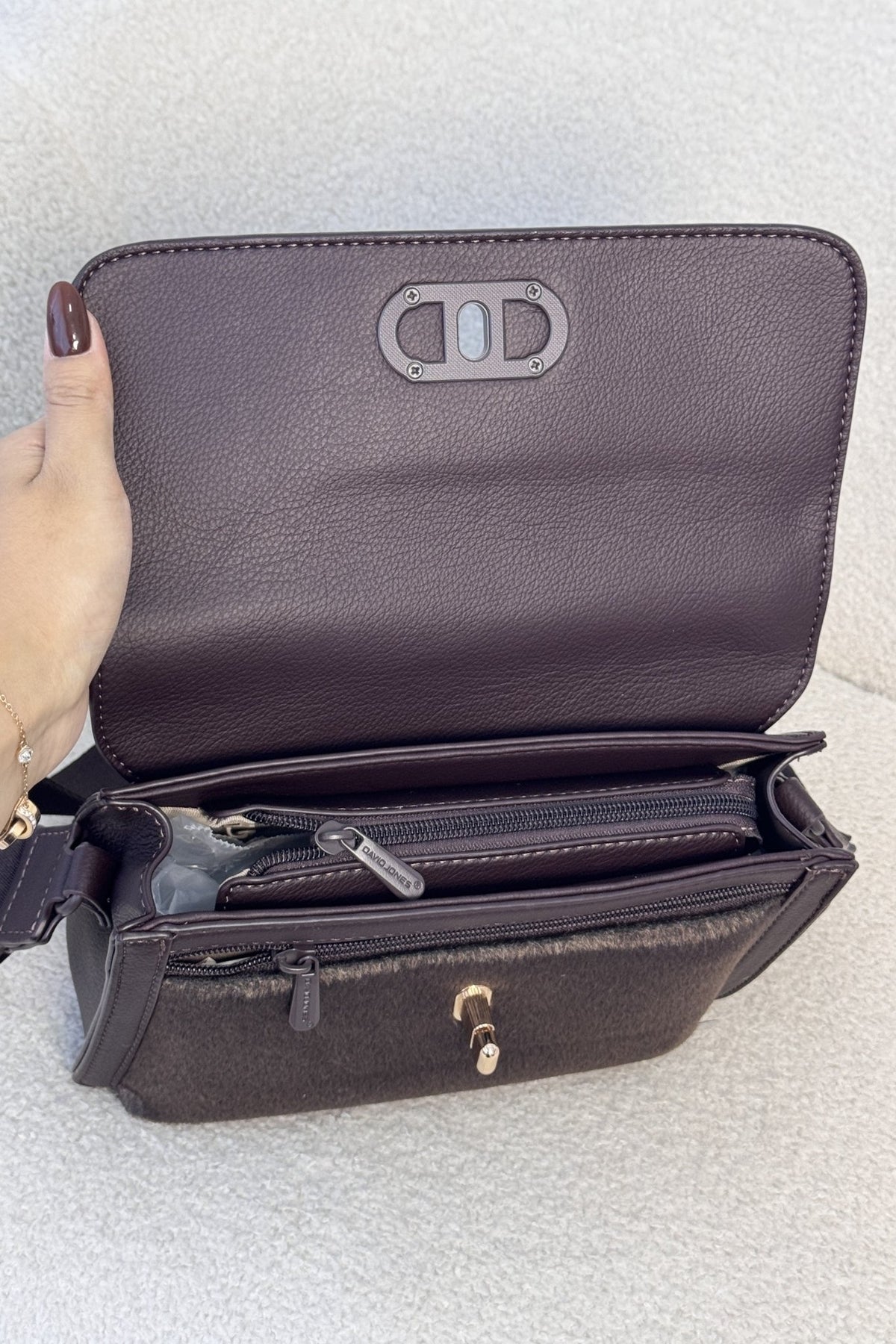 Bolsa tiracolo com aba e padrão de crocodilo vintage - lavishiochicMalalavishiochic