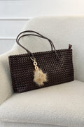 Bolsa tote tecida com pom-pom - lavishiochicMalalavishiochic