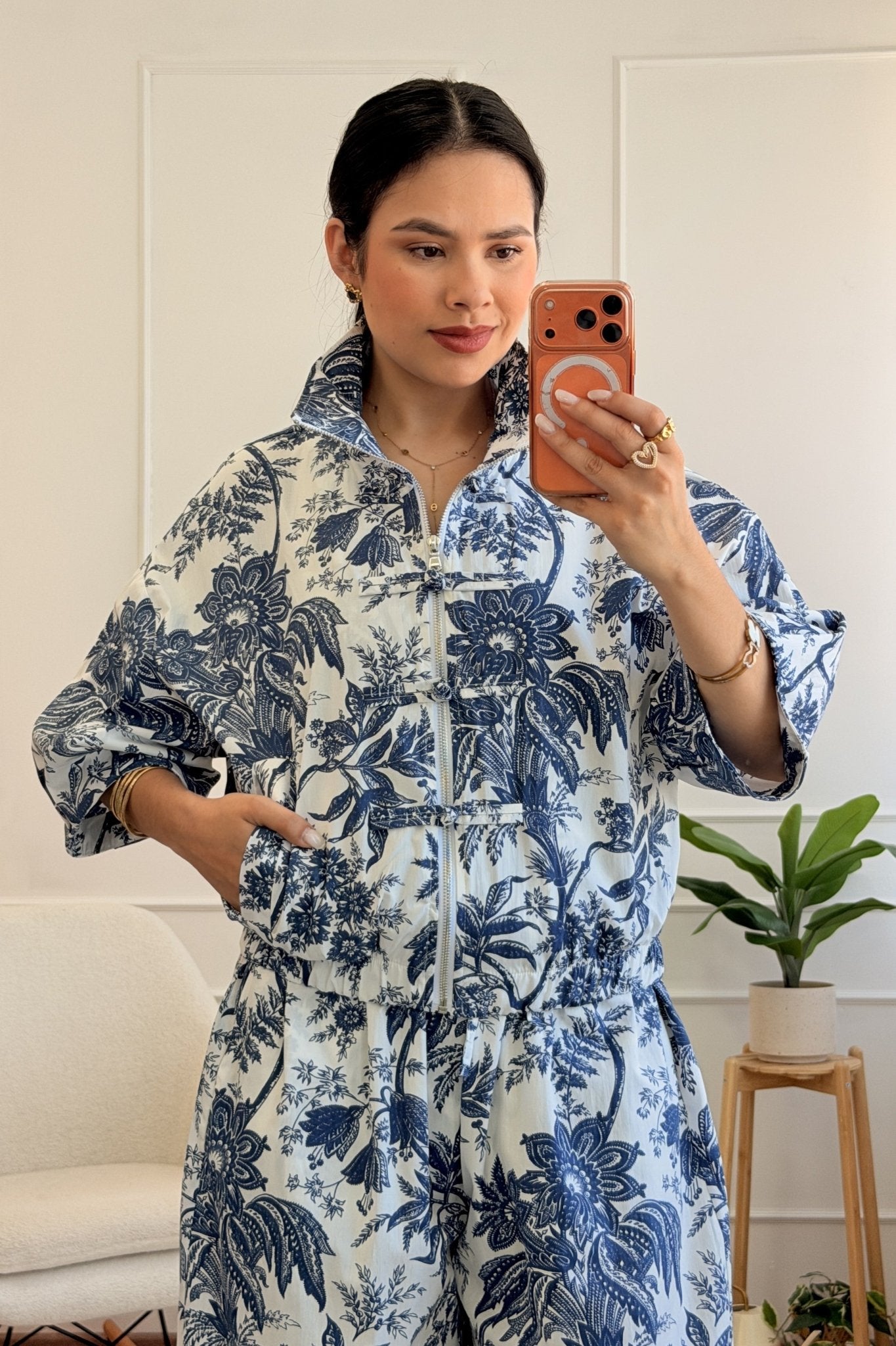 Bomber com estampado floral botânico LUMINA - lavishiochiccasacolumina