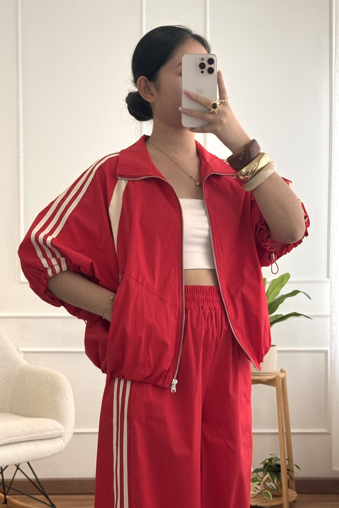Bomber desportiva com bandas contrastantes LUMINA - lavishiochiccasacolumina