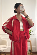 Bomber desportiva com bandas contrastantes LUMINA - lavishiochiccasacolumina