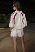 Bomber desportiva com bandas contrastantes LUMINA - lavishiochiccasacolumina