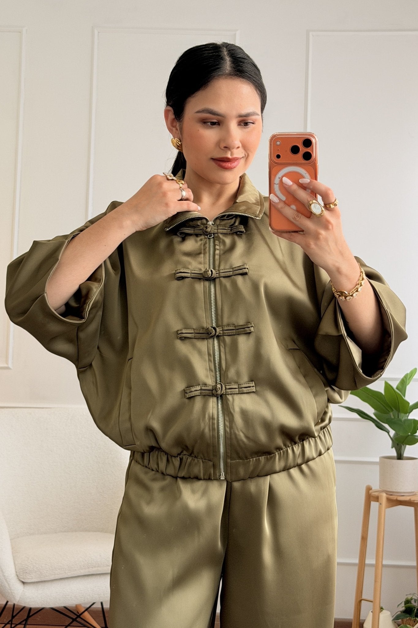 Bomber fecho chinês LUMINA - lavishiochiccasacolumina