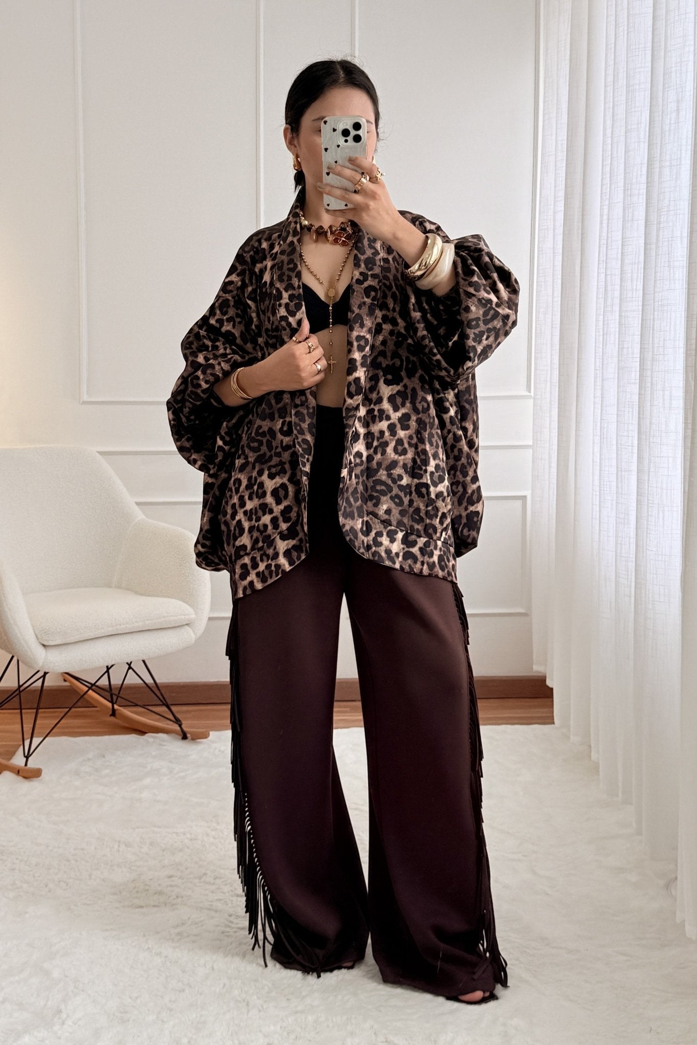 Bomber oversize leopardo MOCHY - lavishiochiccasacomochy