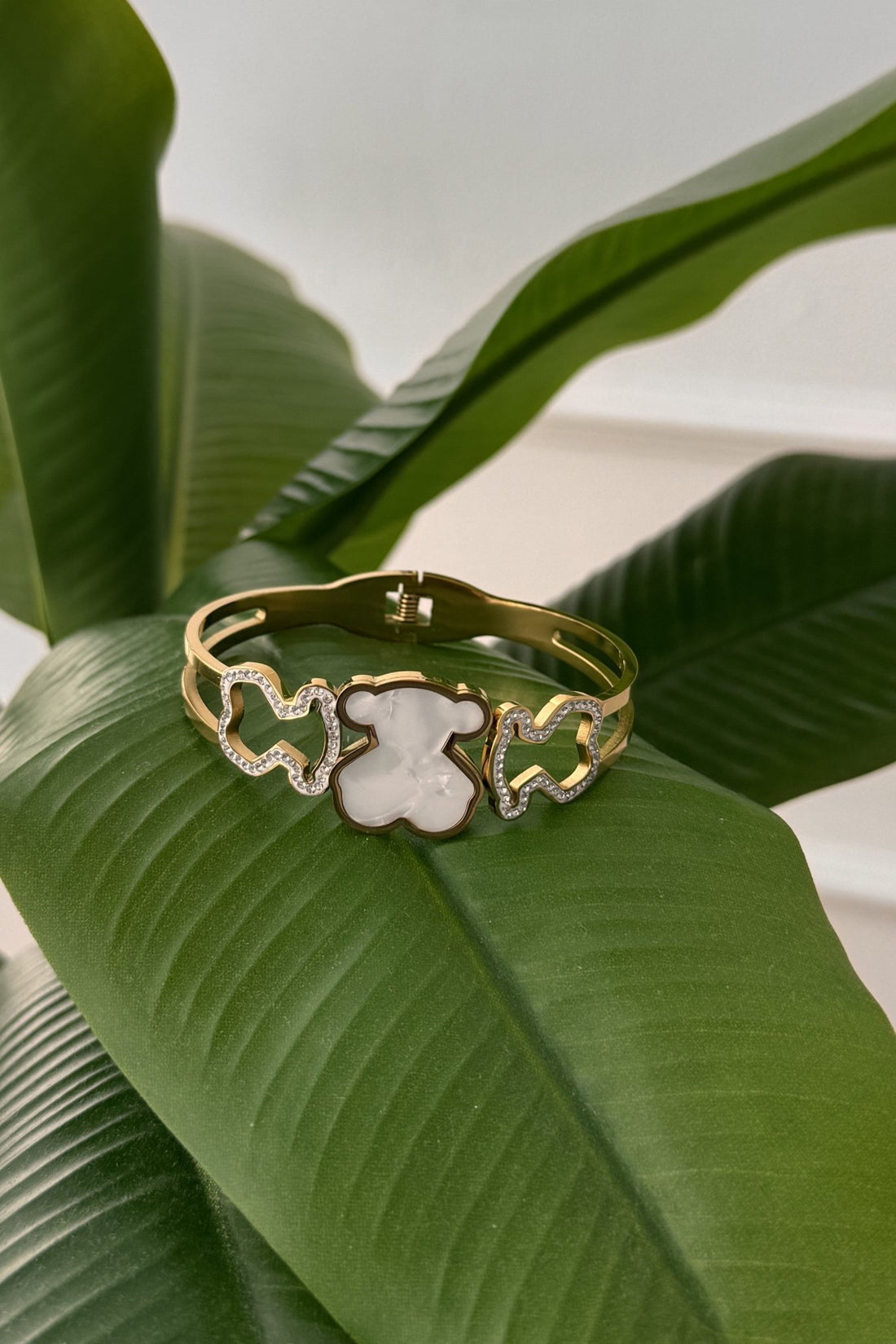 Bracelete detalhes de urso aço - lavishiochicBraceletelavishiochic