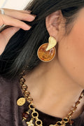 Brincos Âmbar Dourado - lavishiochicBrincoslavishiochic