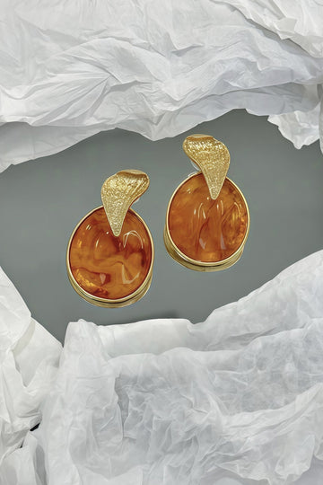 Brincos Âmbar Dourado - lavishiochicBrincoslavishiochic