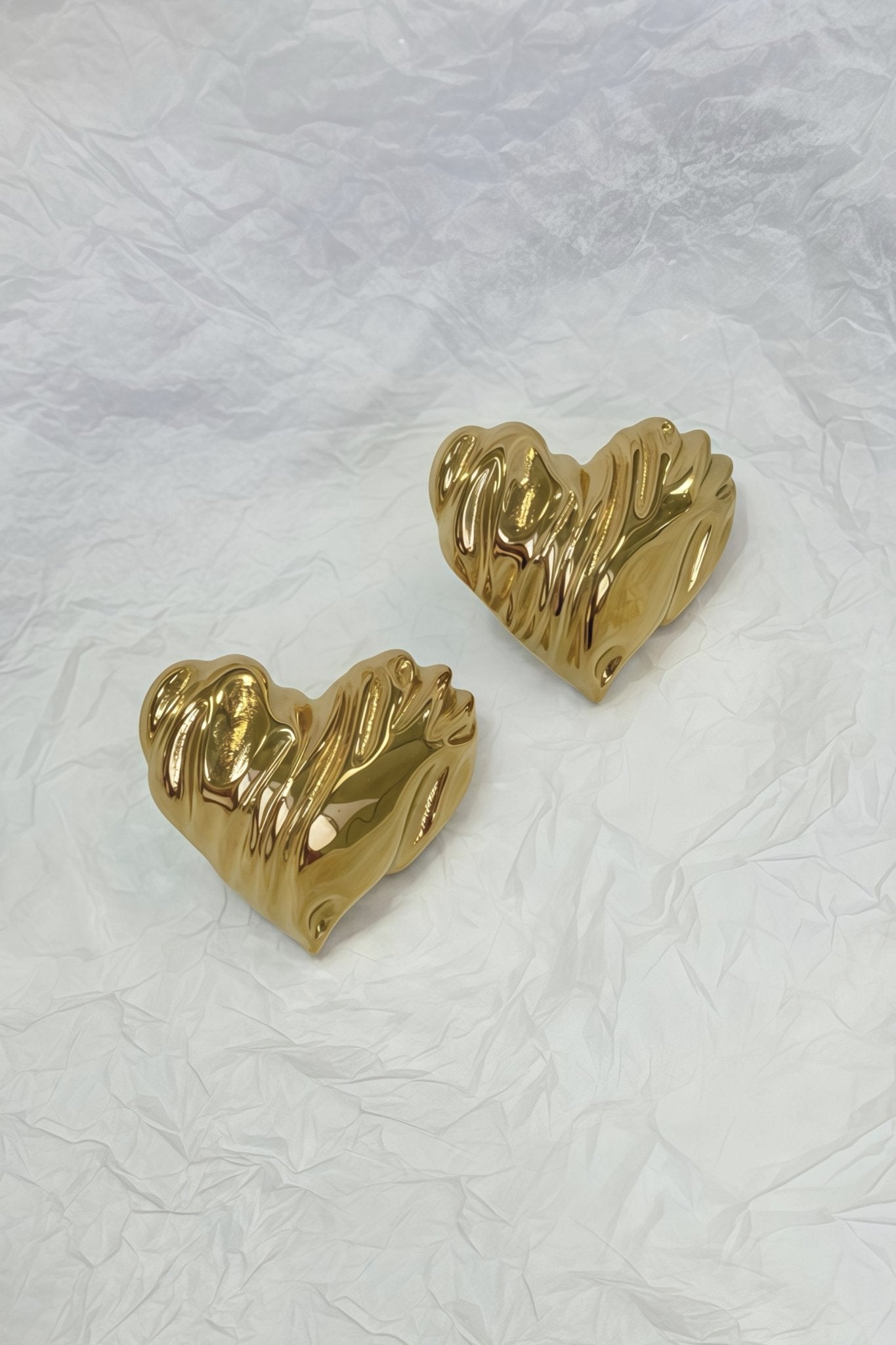 Brincos coração dourado - lavishiochicBrincoslavishiochic