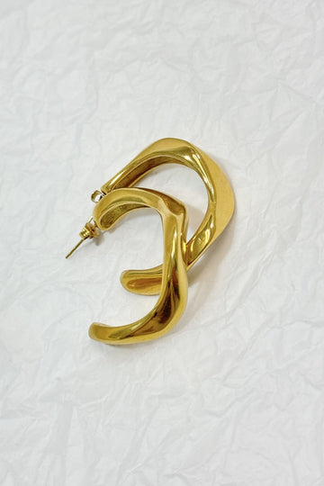 Brincos dourados torcidos - lavishiochicBrincoslavishiochic