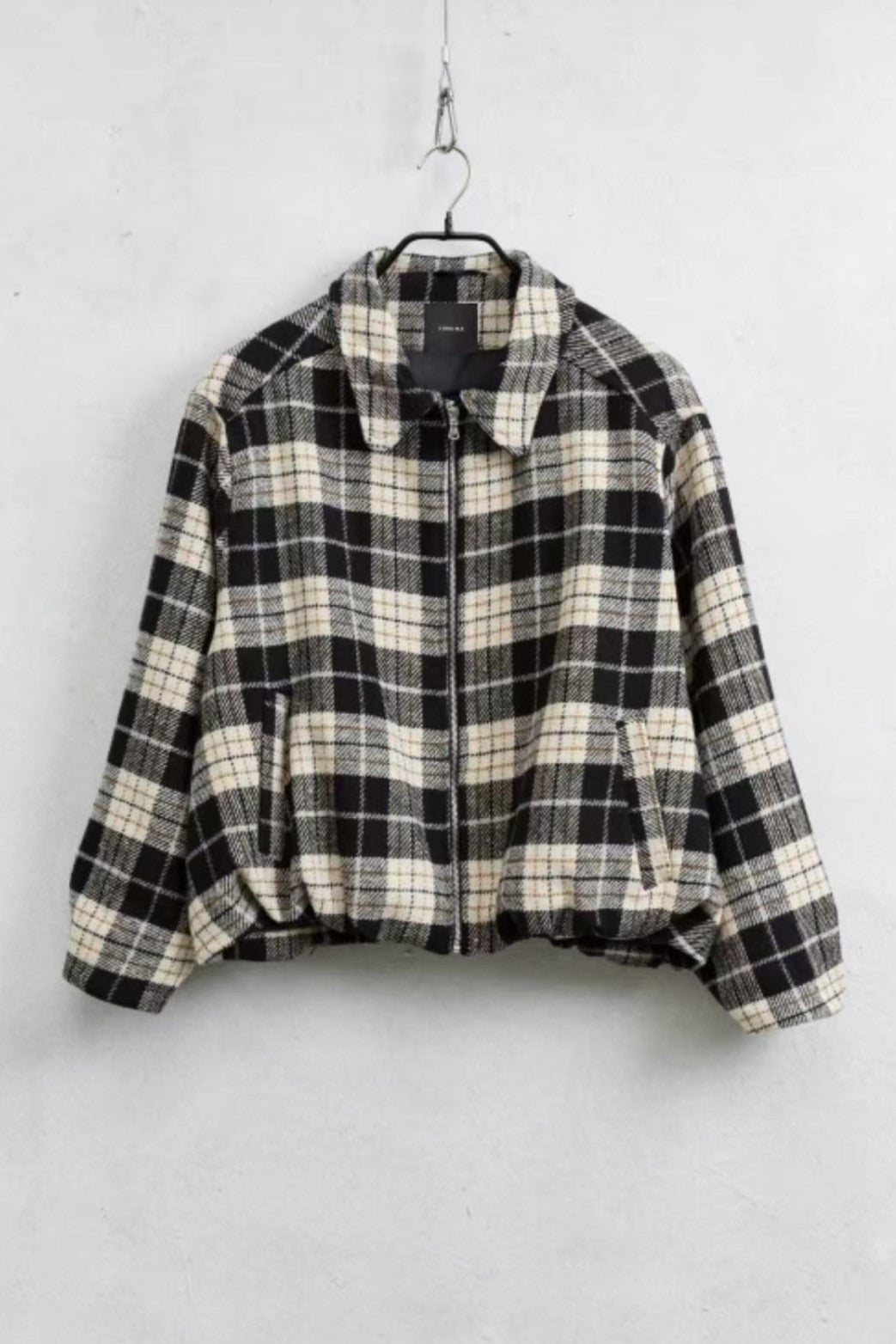Casaco bomber padrão tartan LUMINA