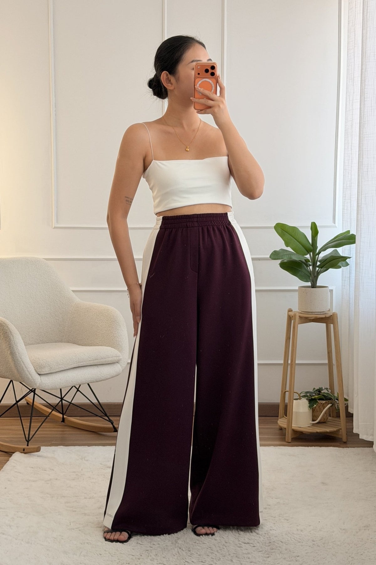 Calça à boca de sino com riscas laterais LUMINA - lavishiochicCalçaslumina