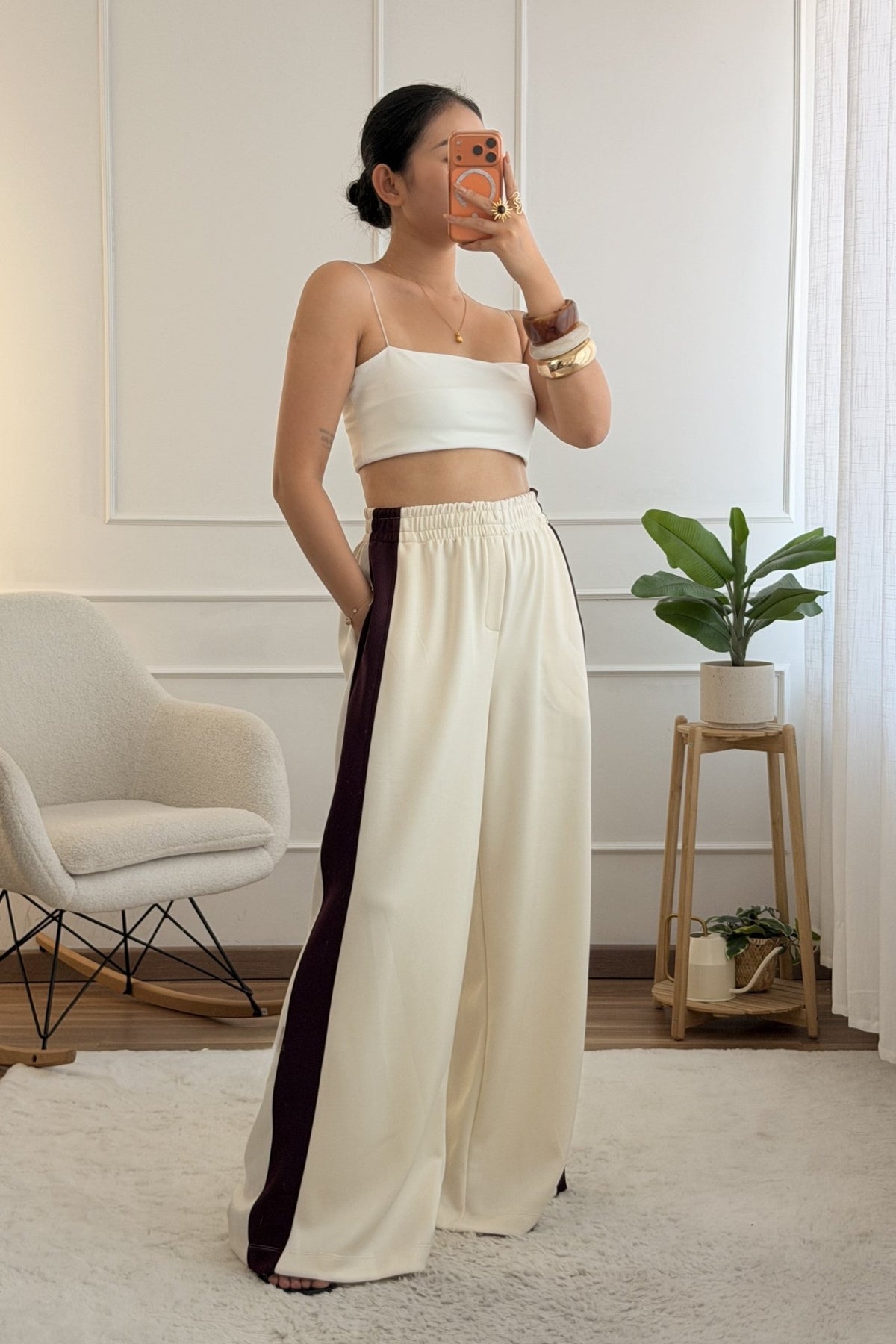 Calça à boca de sino com riscas laterais LUMINA - lavishiochicCalçaslumina