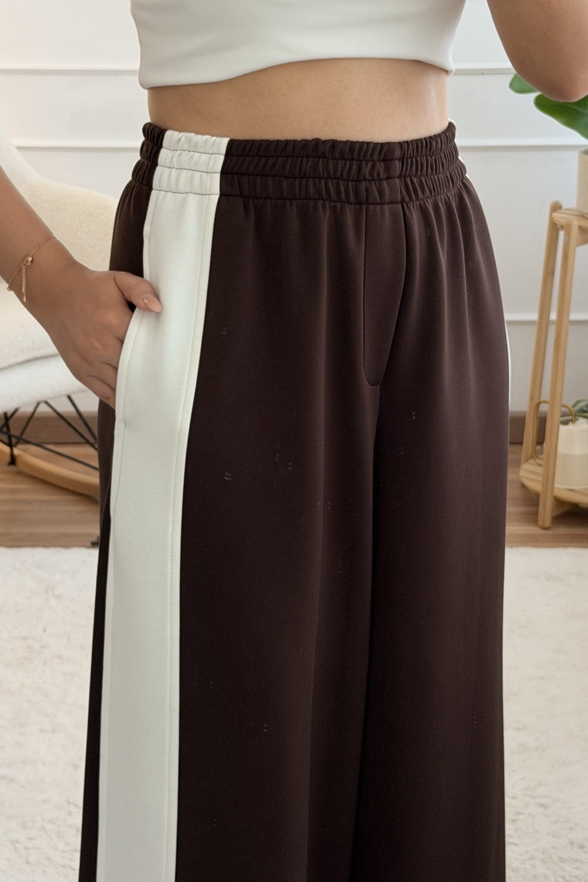 Calça à boca de sino com riscas laterais LUMINA - lavishiochicCalçaslumina