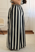 Calça às Riscas com Cintura Elástica - lavishiochicCalçaslavishiochic