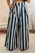 Calça às Riscas com Cintura Elástica - lavishiochicCalçaslavishiochic