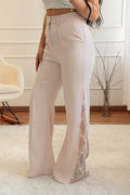Calça Boca de Sino com Detalhe em Renda - ELLI WHITE - lavishiochicCalçasELLI WHITE