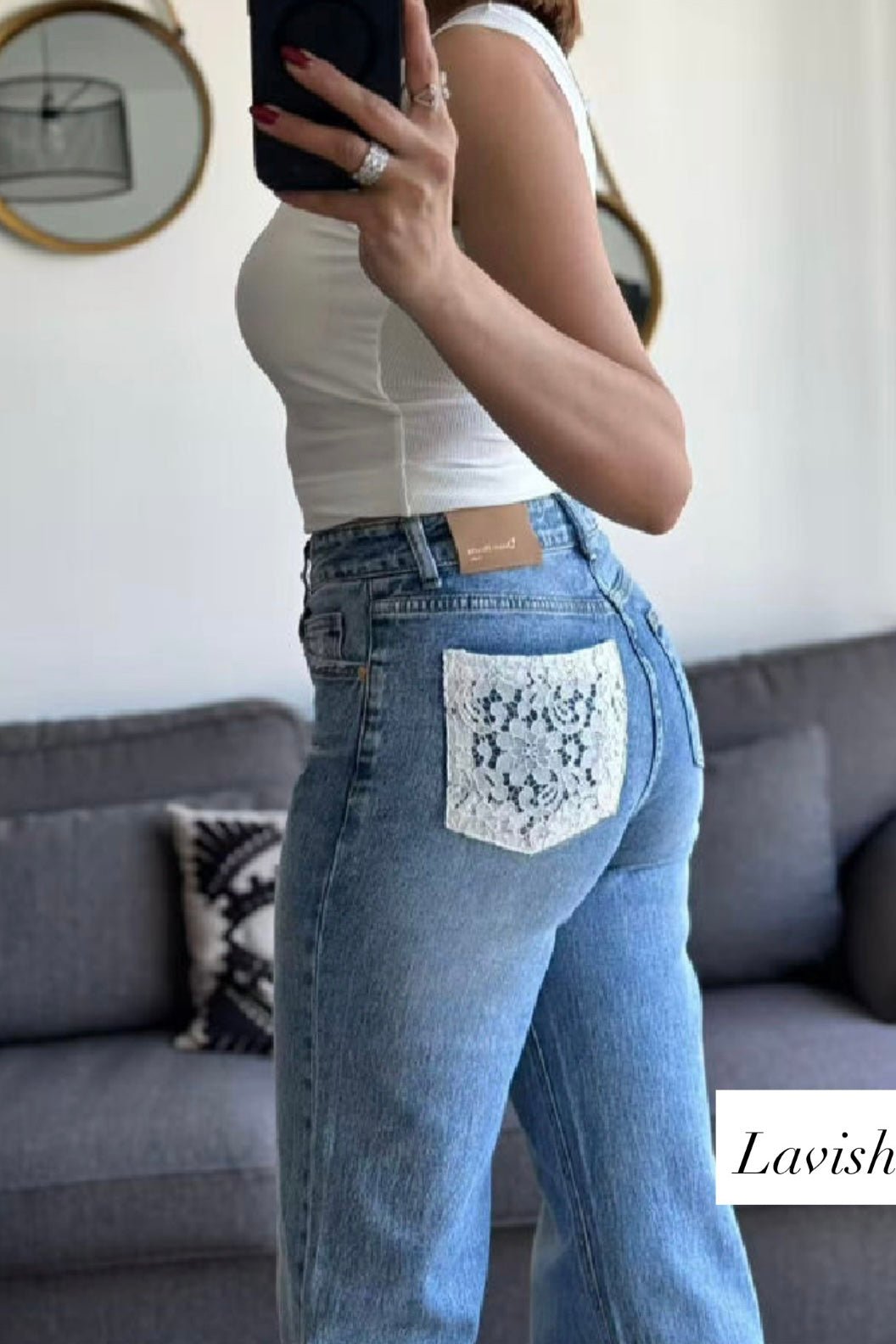 Calça bolso renda QUEEN HEARTS - lavishiochicCalçaQueen Hearts