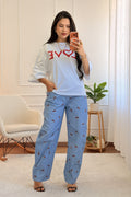 Calça cerejas de corte largo - lavishiochicCalçaslavishiochic