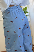Calça cerejas de corte largo - lavishiochicCalçaslavishiochic